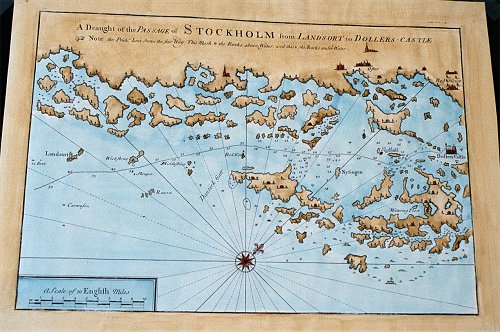 A Draught of the Passage of Stockholm from Landsort to Dollers Castle.